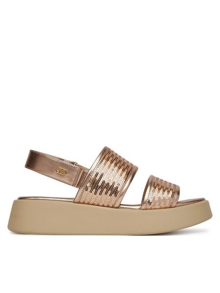 Liu Jo Sandały Amber 01 SA5187 TX055 Różowy. Czerwone sandały Liu Jo, bez wzorów, ze skóry, bez obcasa, na płaskiej podeszwie, bez zapięcia. Za 459.99 zł.