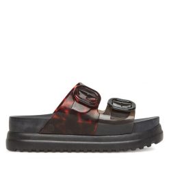 Klapki Melissa. Czarne klapki Melissa, bez wzorów, bez obcasa. Za 299.99 zł.