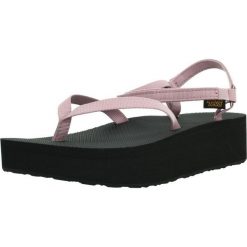 Sandały TEVA W FLATFORM SLIM Rose. Czerwone sandały Teva, bez wzorów, z tkaniny, bez obcasa, bez zapięcia. Za 282.99 zł.