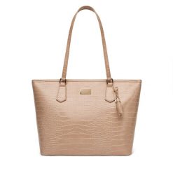 Torebka DeeZee. Brązowe shopper DeeZee, bez wzorów, bez dodatków. Za 149.99 zł.