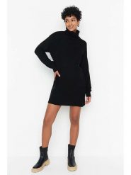 Trendyol Sukienka w kolorze czarnym rozmiar: S. Czarne sukienki Trendyol, s, bez wzorów, bez kołnierzyka, bez ramiączek, mini. Za 43.99 zł.