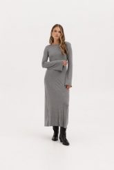 SUKIENKA OLA SZARA S - Flawless. Szare sukienki Flawless, na co dzień, s, bez wzorów, z elastanu, boho, bez kołnierzyka, bez ramiączek, maxi, dopasowane. Za 323.00 zł.