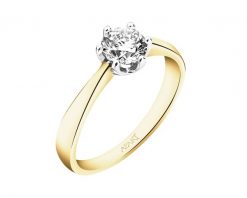 Pierścionek z żółtego złota z brylantem – SI2/H - 0,70 ct - próba 750. Żółte pierścionki Apart, z brylantem, złote. Za 27,590.00 zł.