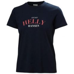 Koszulka damska Helly Hansen Cora Graphic 2.0. Niebieskie koszulki sportowe Helly Hansen, bez wzorów, bez ramiączek. Za 236.50 zł.