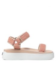 Casadei Sandały 1L009U0301T0356B016 Różowy. Czerwone sandały Casadei, bez wzorów, z materiału, bez obcasa, na koturnie, bez zapięcia. Za 2,559.00 zł.