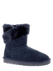NICEBAY Skórzane botki zimowe "Bevis" w kolorze granatowym rozmiar: 39. Niebieskie botki NICEBAY, na zimę, bez wzorów, z materiału, przed kostkę, bez obcasa, bez zapięcia. Za 211.31 zł.