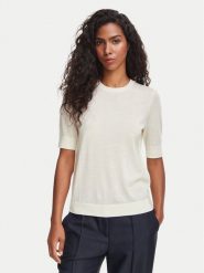 BOSS Sweter Farbella 50544996 Beżowy jasny Slim Fit. Brązowe swetry Boss, xl, bez wzorów, z wełny, bez ramiączek. Za 639.99 zł.
