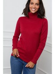 Soft Cashmere Golf w kolorze czerwonym rozmiar: 38/40. Czerwone golfy Soft Cashmere, bez wzorów, z kaszmiru, bez ramiączek. Za 129.45 zł.