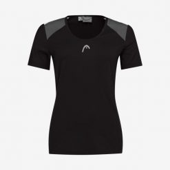 T-Shirt damski CLUB 22 Tech. Czarne t-shirty Head, xl, bez wzorów, z dżerseju, bez kołnierzyka, bez ramiączek. W wyprzedaży za 115.50 zł.