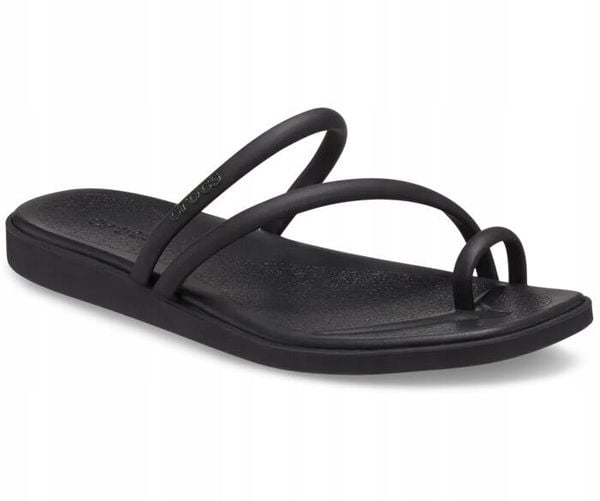 Klapki Dla Dorosłych Crocs Miami Toe Loop. Białe klapki Crocs, bez wzorów, z materiału, bez obcasa. Za 199.99 zł.