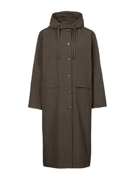 Herrlicher Płaszcz przejściowy w kolorze ciemnobrązowym rozmiar: XS. Brązowe płaszcze Herrlicher, xs, bez wzorów, bez kaptura. Za 109.26 zł.