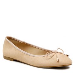 Baleriny Jenny Fairy. Brązowe baleriny Jenny Fairy, bez wzorów, bez obcasa. Za 49.99 zł.