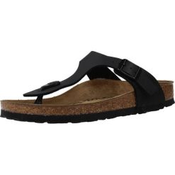 Japonki damskie Birkenstock Gizeh Bf Black. Czarne klapki Birkenstock, bez wzorów, z materiału, bez obcasa. Za 402.00 zł.
