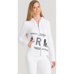 BLUZA Armani Exchange. Białe bluzy Armani Exchange, l, bez wzorów, z materiału, z kapturem. Za 335.40 zł.