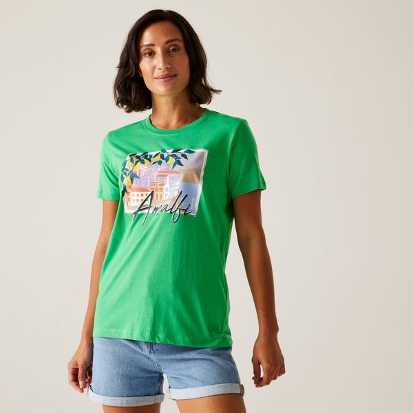 Koszulka sportowa damska Filandra VX. Zielone koszulki sportowe Regatta, bez wzorów, bez ramiączek. Za 130.50 zł.