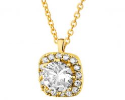 Naszyjnik z mosiądzu pozłacany z cyrkoniami. Naszyjniki Artelioni, z cyrkonią, pozłacane. Za 129.00 zł.