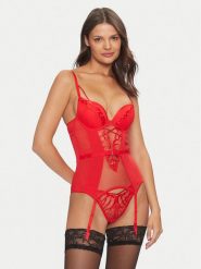 Gossard Body Fiesta 19709 Czerwony. Czerwone body Gossard, bez wzorów, z syntetyku. Za 169.99 zł.