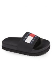 Tommy Jeans Klapki Tjw Elevated Flatform Slide EN0EN02451 Czarny. Czarne klapki Tommy Jeans, bez wzorów, z jeansu, bez obcasa. Za 169.99 zł.