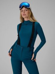 4F Bielizna termiczna ocieplana (góra) damska - turkusowa L. Niebieskia bielizna sportowa 4f, l, bez wzorów, z materiału. Za 129.99 zł.