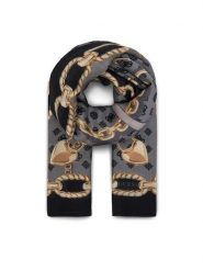Guess Szalik 180084 Czarny. Szare rękawiczki Guess, z aplikacjami. Za 239.99 zł.