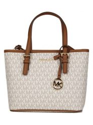 Michael Kors Torebka w kolorze kremowym - 26 x 18 x 8 cm rozmiar: onesize. Brązowe torby na ramię Michael Kors, bez wzorów, z materiału, na ramię, bez dodatków. Za 608.99 zł.