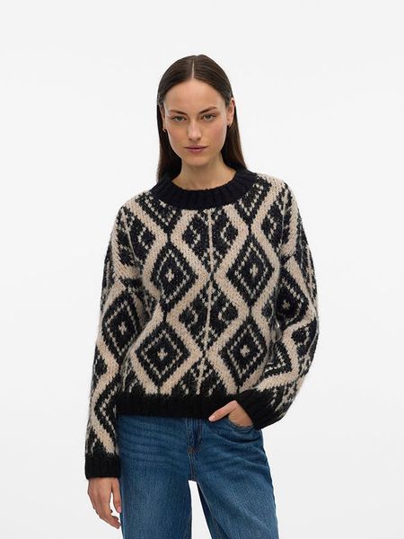 Vero Moda Sweter w kolorze czarnym rozmiar: S. Czarne swetry Vero Moda, s, bez wzorów, z wełny, bez ramiączek. Za 131.12 zł.