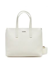 Calvin Klein Torebka Ck Must Small Tote K60K612904 Écru. Torebki klasyczne Calvin Klein, bez wzorów, ze skóry, bez dodatków. Za 329.99 zł.