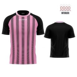 T-shirt w Rugby Givova Różowy i Czarny - Komfort i Trwałość. Czarne bluzki Givova, bez wzorów, z poliesteru, bez kołnierzyka, bez ramiączek. Za 136.99 zł.