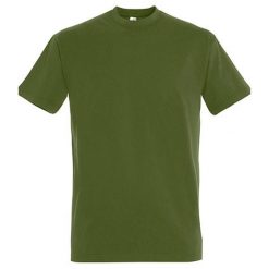 Koszulka Unisex Dla Dorosłych Z Bawełny Imperial Ringspun. Zielone bluzki SOL'S, s, bez wzorów, z bawełny, sportowe, bez kołnierzyka, bez ramiączek. Za 41.99 zł.