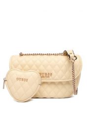 Guess Torebka Atabey HWQG98 94210 Żółty. Żółte torebki klasyczne Guess, z aplikacjami, ze skóry, bez dodatków. Za 589.99 zł.