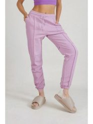 Monki Spodnie dresowe w kolorze fioletowym rozmiar: M. Różowe spodnie dresowe Monki, m, bez wzorów, z dresówki. Za 65.38 zł.