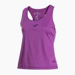 Koszulka do biegania damska Joma R-Nature Tank Top. Fioletowe topy Joma, l, bez wzorów, bez kołnierzyka, bez ramiączek. Za 83.99 zł.