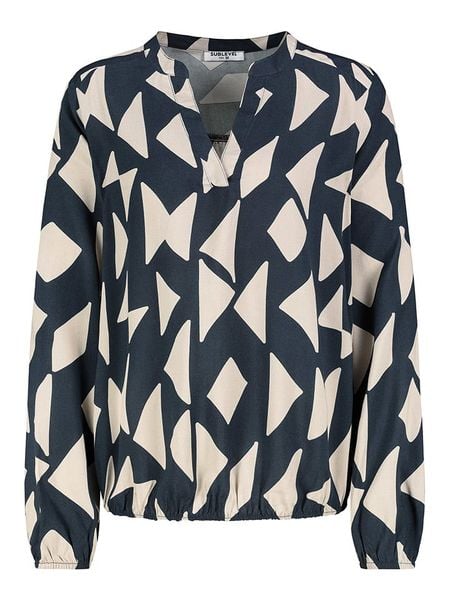 Sublevel Bluzka w kolorze granatowo-białym rozmiar: XL. Niebieskie bluzki Sublevel, s, bez wzorów, z wiskozy, klasyczne, bez kołnierzyka, bez ramiączek. Za 74.28 zł.