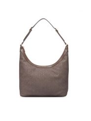Calvin Klein Torebka Emblem Aop Sueded M Shoulder Bag LV04F3881G Beżowy. Brązowe torebki klasyczne Calvin Klein, bez wzorów, ze skóry, bez dodatków. Za 649.99 zł.