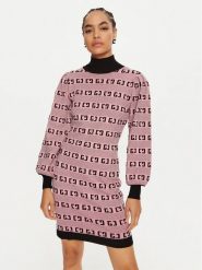 Gaudi Sukienka dzianinowa 421BD13005 Różowy Loose Fit. Czerwone sukienki Gaudi, xl, bez wzorów, z dzianiny, bez kołnierzyka, bez ramiączek. Za 197.99 zł.