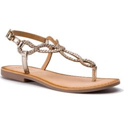 Sandały GIOSEPPO - Dylana 39222V Gold. Żółte sandały Gioseppo, bez wzorów, ze skóry, bez obcasa, na obcasie, bez zapięcia. W wyprzedaży za 129.00 zł.