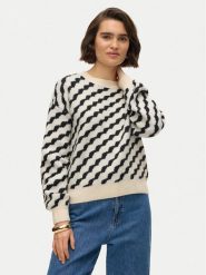 Vero Moda Sweter Lara 10310862 Beżowy Regular Fit. Brązowe swetry Vero Moda, xs, bez wzorów, z syntetyku, bez ramiączek. Za 189.99 zł.