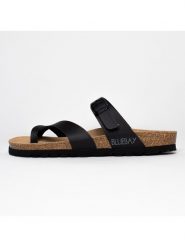 Blue Bay Japonki "Citronnelle" w kolorze czarnym rozmiar: 40. Czarne klapki Blue Bay, bez wzorów, z otwartym noskiem, bez obcasa. Za 145.26 zł.