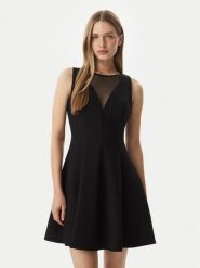 Morgan Sukienka koktajlowa 261-RCOEUR Czarny Regular Fit. Czarne sukienki Morgan, bez wzorów, z syntetyku, wizytowe, bez kołnierzyka, bez ramiączek. Za 364.99 zł.