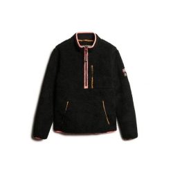 Damska bluza dresowa 1/2 z zamkiem błyskawicznym Superdry Outdoor. Czarne bluzy Superdry, bez wzorów, z dresówki, bez kaptura. Za 407.00 zł.