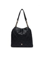 Tommy Hilfiger Torebka Th Feminine Tote AW0AW18719 Czarny. Czarne torebki klasyczne TOMMY HILFIGER, bez wzorów, ze skóry, bez dodatków. Za 699.99 zł.