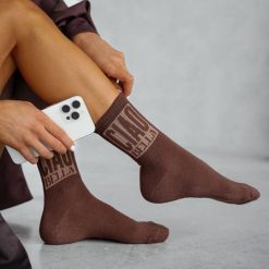 Brązowe skarpetki damskie ciao bella 1193. Brązowe skarpety Milena, bez wzorów, z bawełny. Za 15.90 zł.