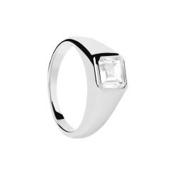 P D Paola Pierścionek P D Paola The New Essentials - 925 sterling silver i srebro Pierścionki 1 ct Damski. Szare pierścionki P D Paola, z cyrkonią, srebrne. Za 386.99 zł.