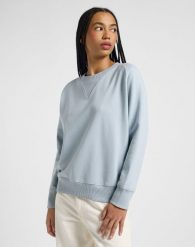 DAMSKA BLUZA LEE RAGLAN CREW SWS CONCRETE GRAY 112369184. Szare bluzy Lee, s, bez wzorów, bez kaptura. Za 159.99 zł.