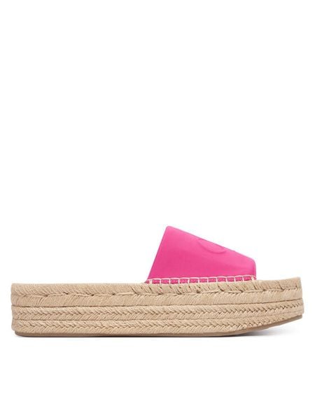 Calvin Klein Espadryle Ebeth HW0HW02894 Różowy. Czerwone espadryle Calvin Klein, bez wzorów, z materiału, bez obcasa, bez zapięcia. Za 233.99 zł.