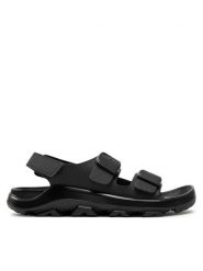 Birkenstock Sandały Mogami 1027161 Czarny. Czarne sandały Birkenstock, bez wzorów, ze skóry, bez obcasa, na płaskiej podeszwie, bez zapięcia. Za 449.00 zł.