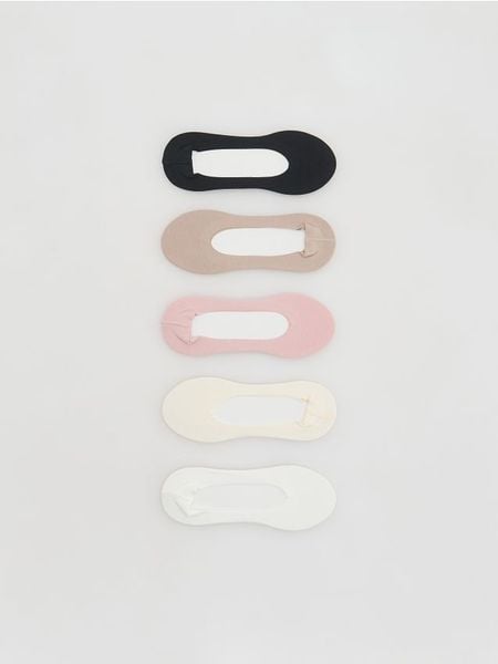 Stopki 5 pack - różowy. Czerwone skarpety Reserved, bez wzorów. Za 59.99 zł.