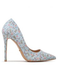 DeeZee Szpilki KL-HT92831-49 Błękitny. Niebieskie szpilki DeeZee, bez wzorów, z materiału, bez obcasa, na szpilce, bez zapięcia. Za 119.99 zł.