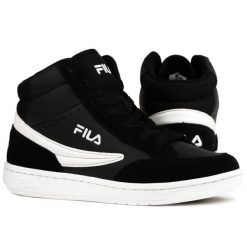 Buty damskie sportowe za kostkę Fila CREW MID TEENS. Białe obuwie sportowe Fila, za kostkę, bez zapięcia, trekkingowe. W wyprzedaży za 159.00 zł.