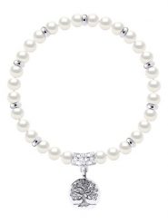 Pearline Bransoletka z zawieszką z perłami rozmiar: onesize. Białe bransoletki Pearline, z perłą, srebrne. Za 252.99 zł.